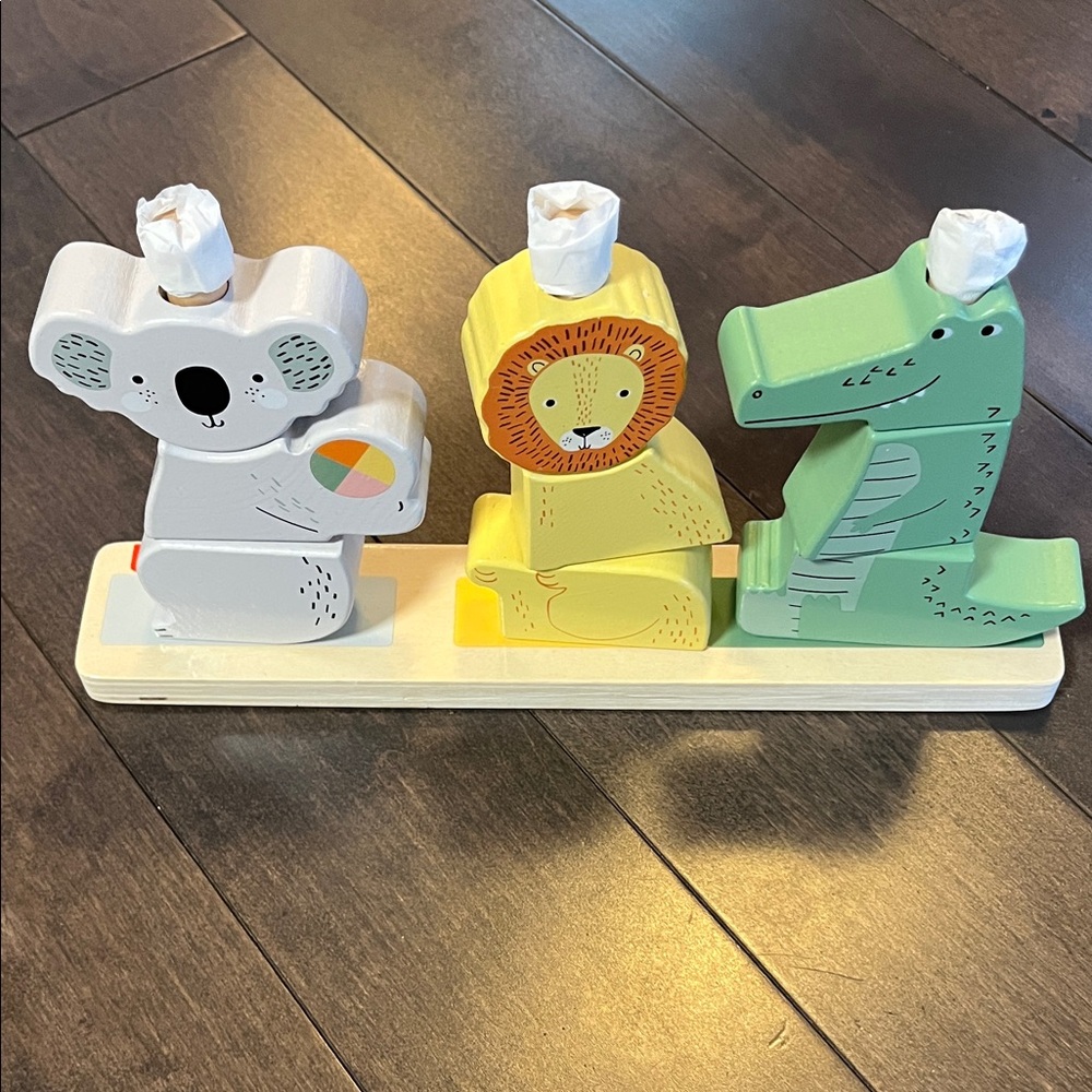 Fisher-Price Colorful Animal Stacking Set Wood